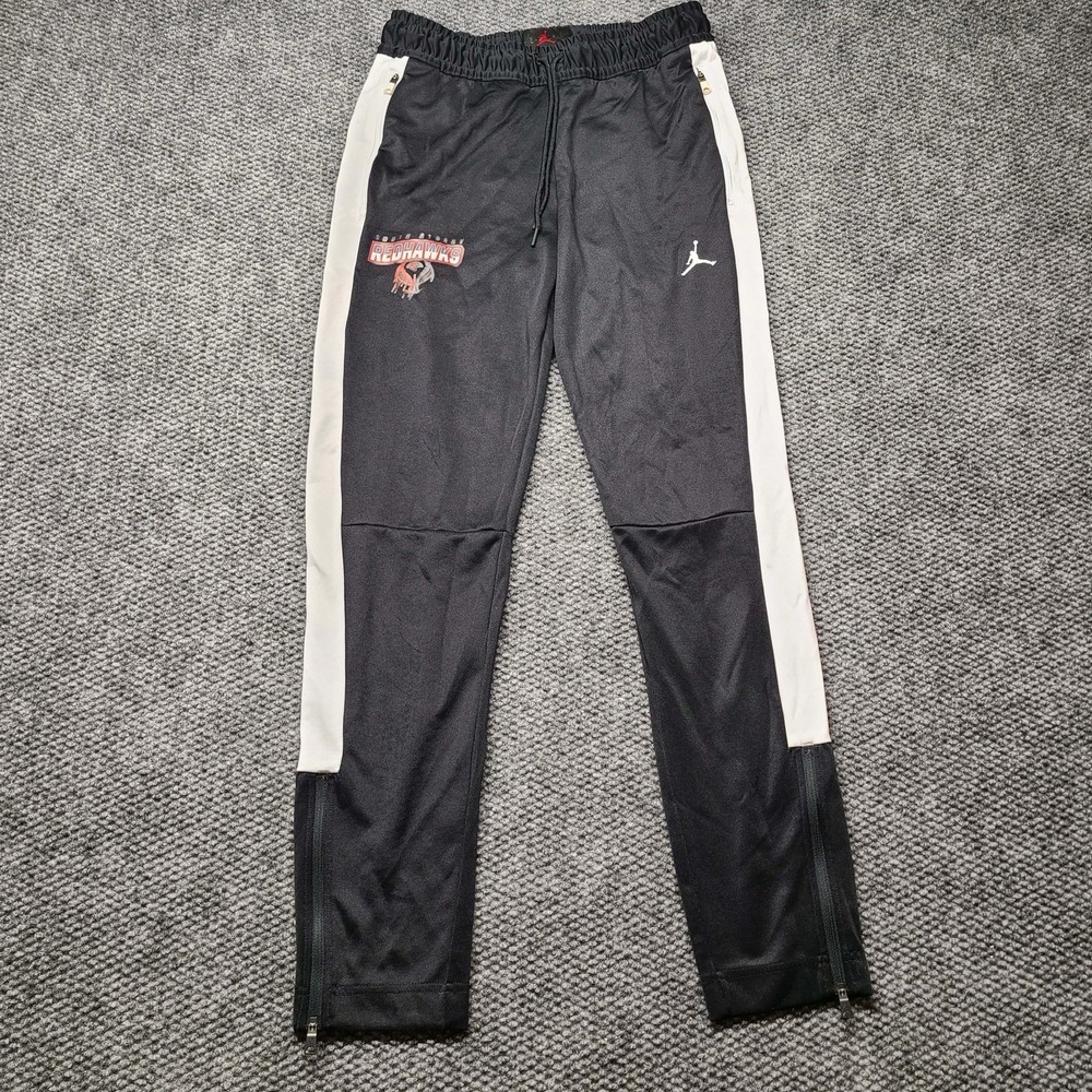Jordan Pants Mens Small Black Dri-FIT Track Joggers Zip Ankle Jumpman Logo